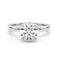 Double Hidden Halo Round Engagement Ring