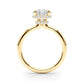 Double Hidden Halo Round Engagement Ring