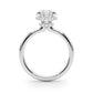 Double Hidden Halo Round Engagement Ring