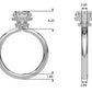 Double Hidden Halo Round Engagement Ring