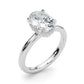 Double Hidden Halo Oval Engagement Ring