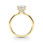 Double Hidden Halo Oval Engagement Ring