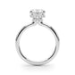 Double Hidden Halo Oval Engagement Ring
