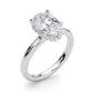 Double Hidden Halo Pear Engagement Ring