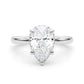 Double Hidden Halo Pear Engagement Ring