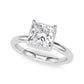 Double Hidden Halo Princess Cut Engagement Ring