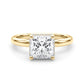Double Hidden Halo Princess Cut Engagement Ring