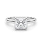 Double Hidden Halo Princess Cut Engagement Ring