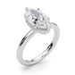 Double Hidden Halo Marquise Engagement Ring