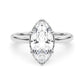 Double Hidden Halo Marquise Engagement Ring