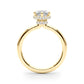 Double Hidden Halo Marquise Engagement Ring
