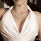 1/4 Ctw Bold Open Window Oval Shape D-Link Round Cut Diamond Paperclip Necklace in Sterling Silver