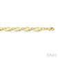 1/10 Ctw Bold Oval Link Round Cut Diamond Fashion Bracelet in Yellow Gold Vermeil