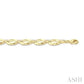 1/10 Ctw Bold Oval Link Round Cut Diamond Fashion Bracelet in Yellow Gold Vermeil