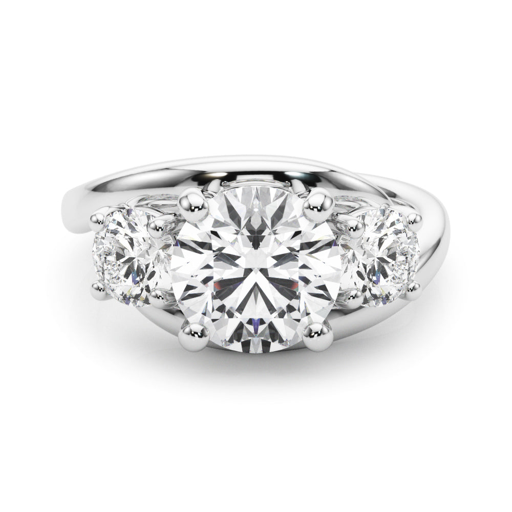 3-Stone Round Engagement Ring