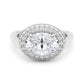 Double Halo Oval Engagement Ring