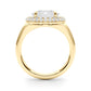 Double Halo Oval Engagement Ring