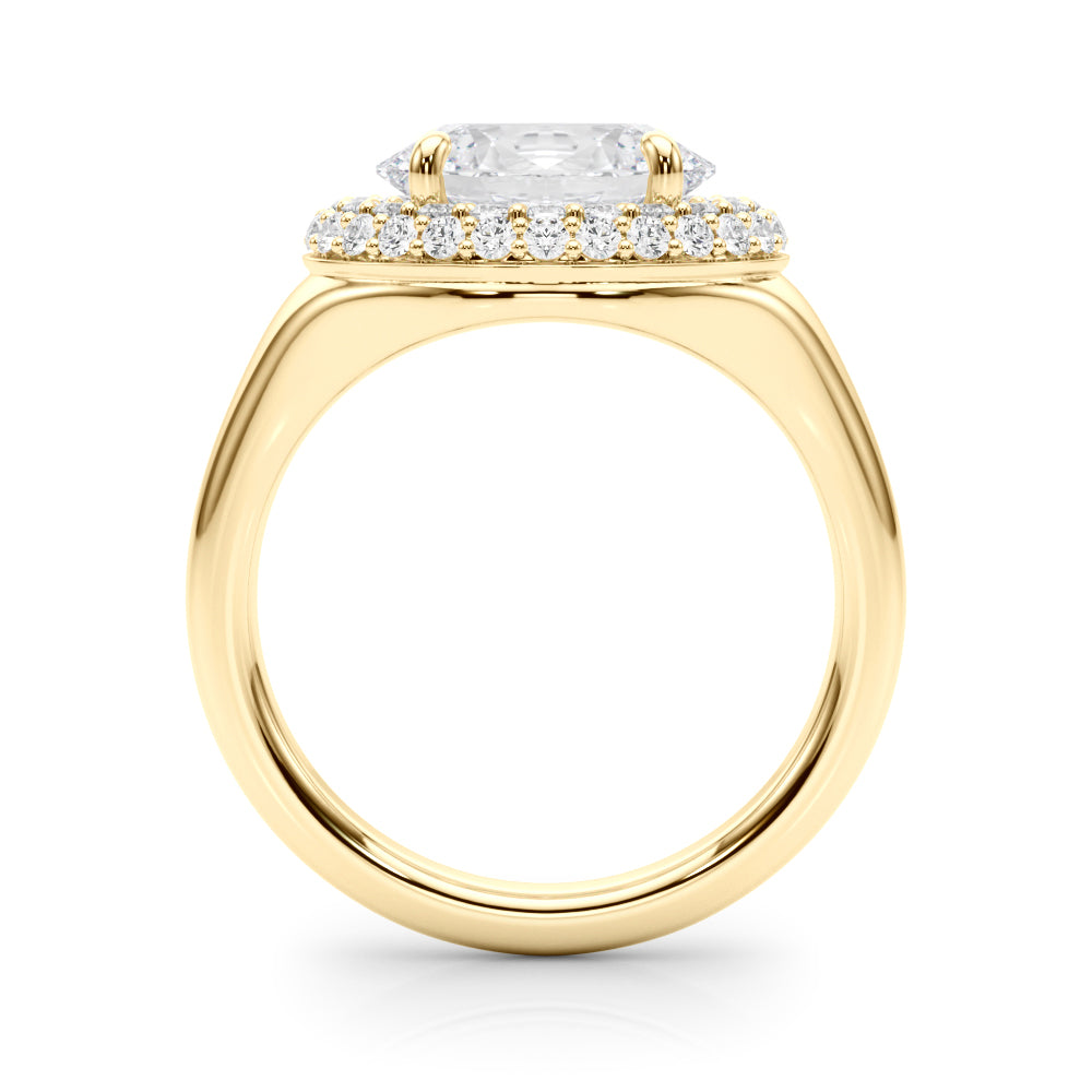 Double Halo Oval Engagement Ring