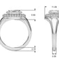 Double Halo Oval Engagement Ring
