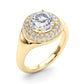 Double Halo Round Engagement Ring