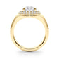 Double Halo Round Engagement Ring