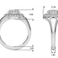 Double Halo Round Engagement Ring
