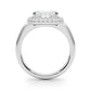 Double Halo Emerald Cut Engagement Ring