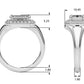 Double Halo Emerald Cut Engagement Ring