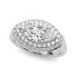 Double Halo Marquise Engagement Ring