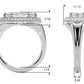 Double Halo Marquise Engagement Ring