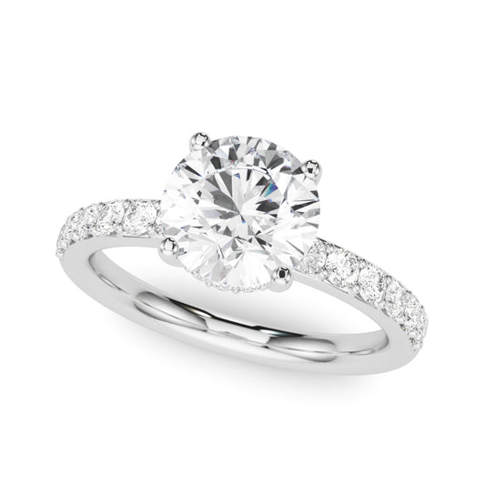 Hidden Halo Round Engagement Ring