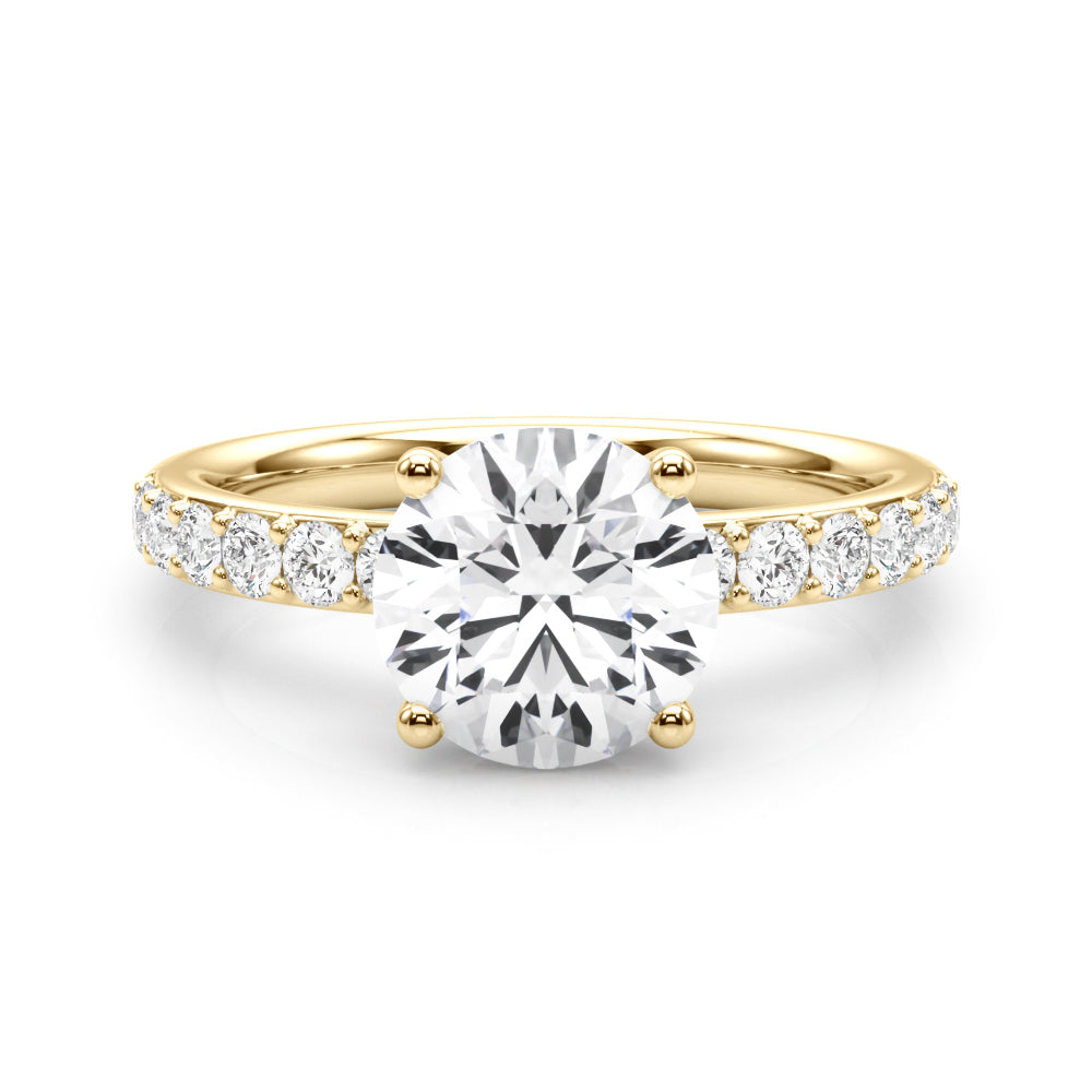 Hidden Halo Round Engagement Ring
