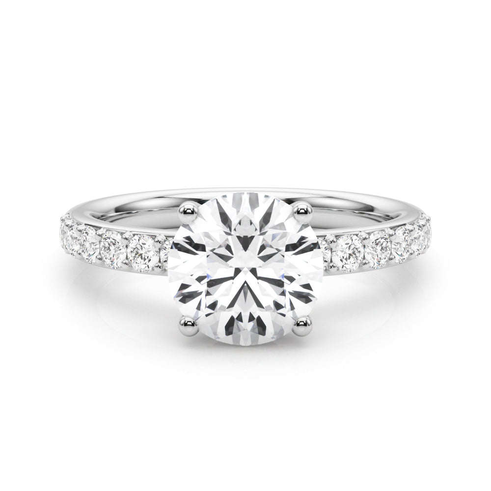 Hidden Halo Round Engagement Ring