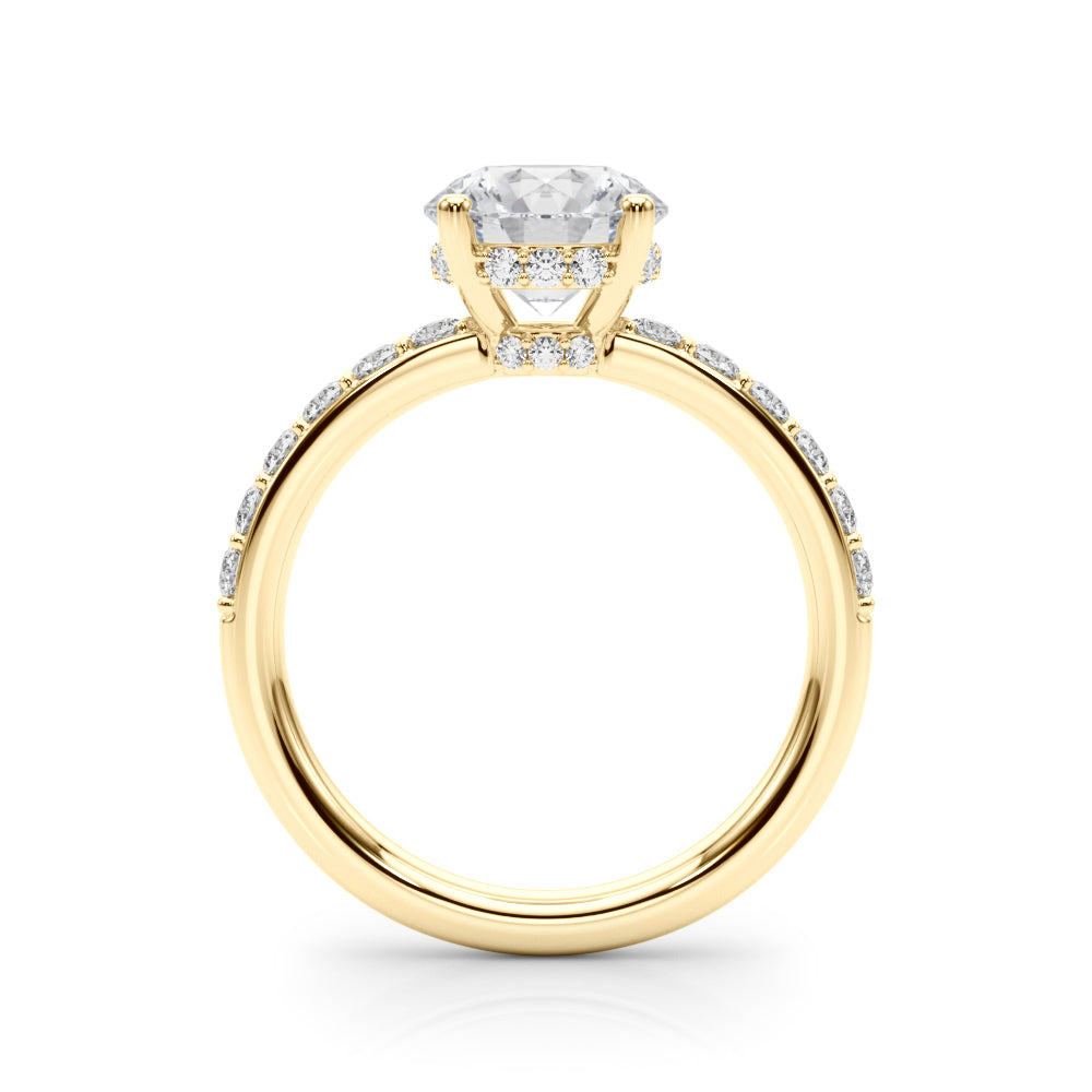 Hidden Halo Round Engagement Ring