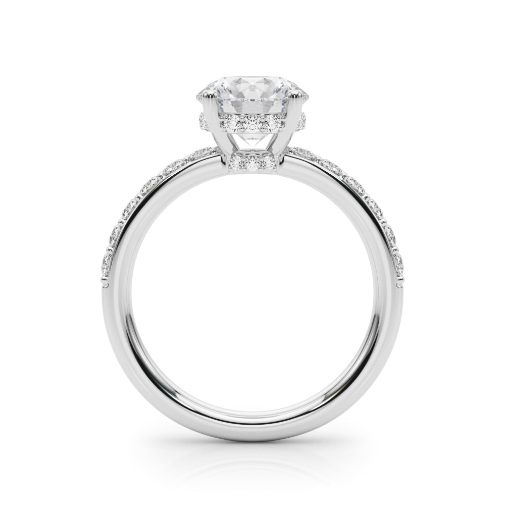 Hidden Halo Round Engagement Ring
