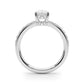 Single Row Prong Set Oval Center Engagement Rings