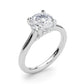 Round Hidden Halo Engagement Ring