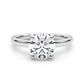 Round Hidden Halo Engagement Ring