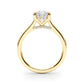Round Hidden Halo Engagement Ring