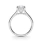 Round Hidden Halo Engagement Ring