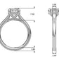 Round Hidden Halo Engagement Ring