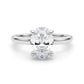 Oval Hidden Halo Engagement Ring