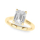 Hidden Halo Emerald Cut Engagement Ring