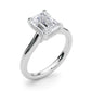 Hidden Halo Emerald Cut Engagement Ring