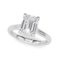 Hidden Halo Emerald Cut Engagement Ring