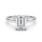 Hidden Halo Emerald Cut Engagement Ring