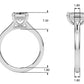 Hidden Halo Emerald Cut Engagement Ring