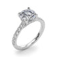 Round Hidden Halo Engagement Ring