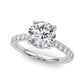 Round Hidden Halo Engagement Ring