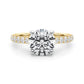 Round Hidden Halo Engagement Ring